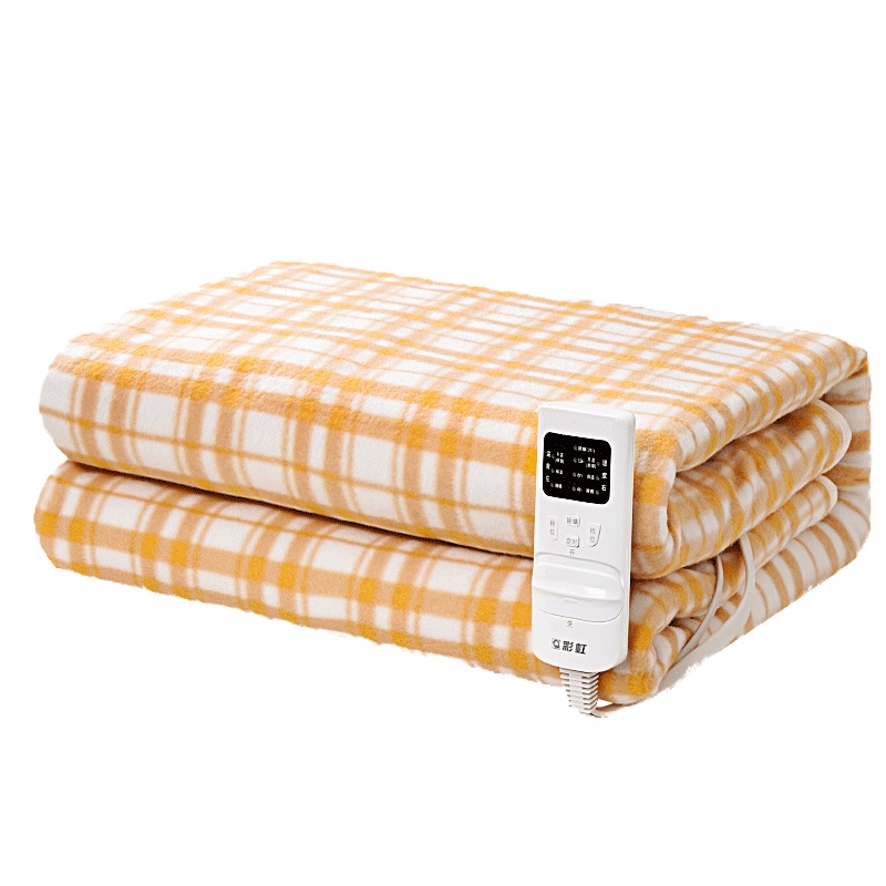 彩虹(RAINBOW)电热毯(1.8米*1.5米)家用双人双控防水电褥子四档定温除湿安全辐射非水暖毯Q1518L-20
