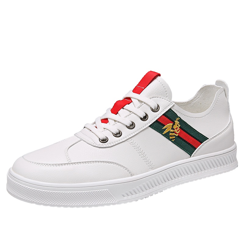 哈苏男鞋潮鞋2020新款白色板鞋男士休闲白鞋真皮小白鞋男 HS8083