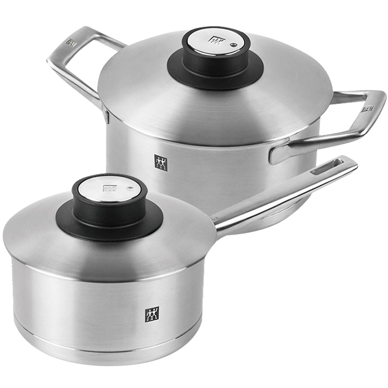 双立人(zwilling) Olymp II奥林锅具2件套装7层锅底汤锅奶锅AirSwitch气阀