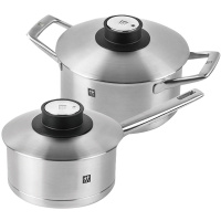 双立人(zwilling) Olymp II奥林锅具2件套装7层锅底汤锅奶锅AirSwitch气阀