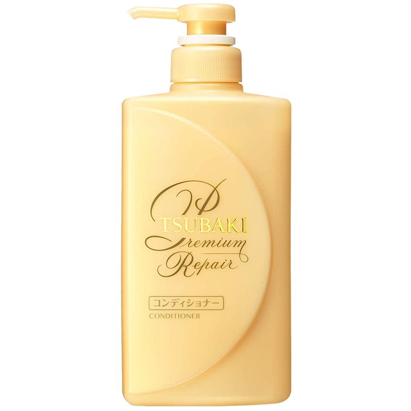 资生堂(Shiseido)旗下 TSUBAKI 丝蓓绮 滢艳焕活 优质修复护发素 490ml 金色