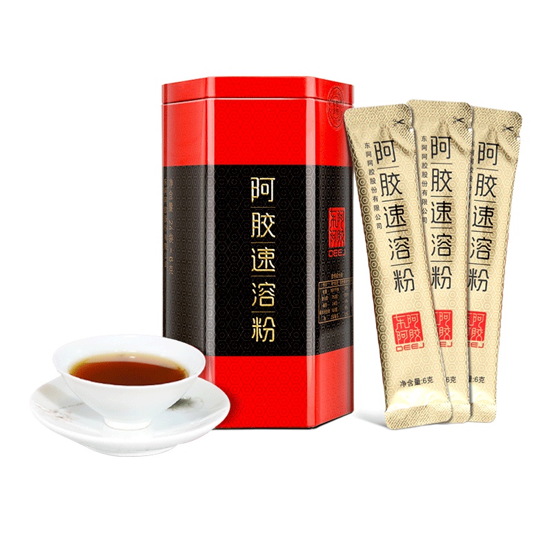 东阿阿胶 阿胶速溶粉6g*24袋/罐装 阿胶原粉 DEEJ 官方旗舰店