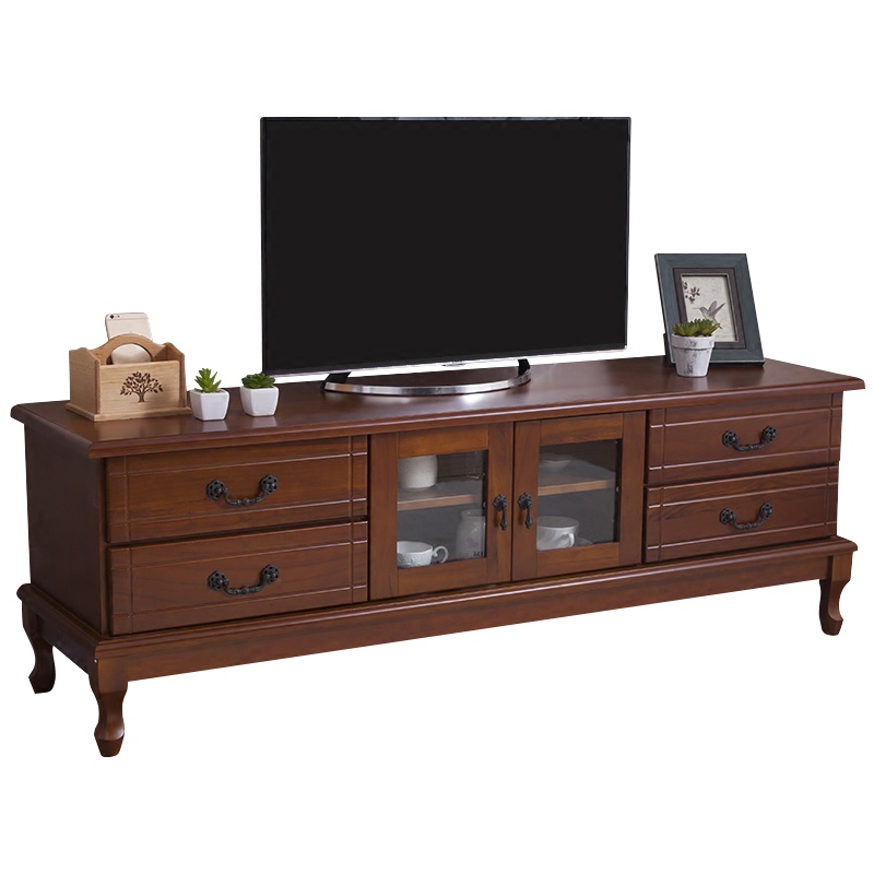 铭威盾实木电视柜茶几组合现代简约小户型美式家用地柜客厅欧式电视机柜