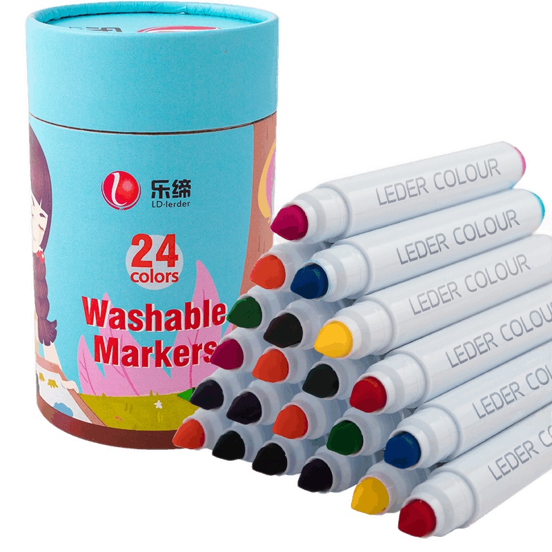 乐缔美乐儿童水彩笔套装幼儿园无毒可水洗宝宝画画笔涂鸦小学生彩色可擦开学美术绘画水溶性彩笔