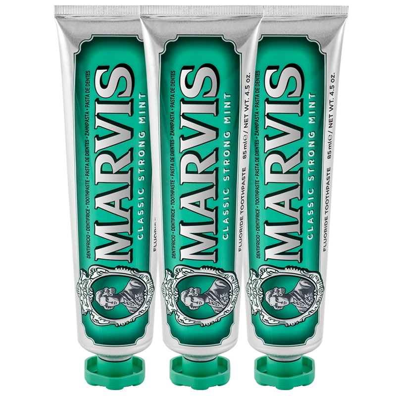 MARVIS玛尔仕强力薄荷味牙膏(银色)85ml+85ml+85ml