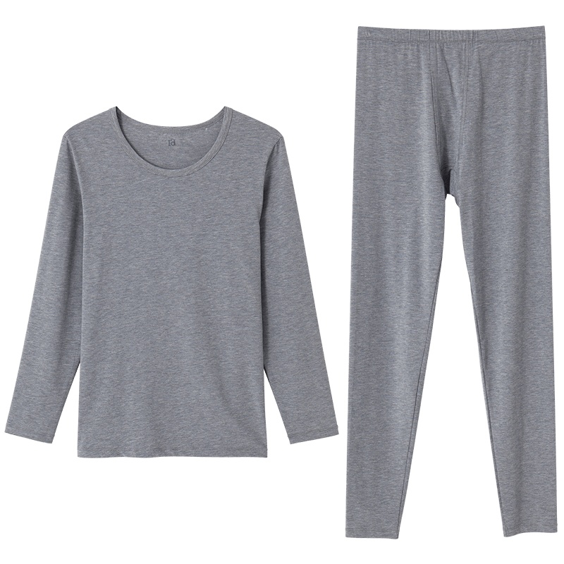 爱帝情侣2019秋冬新款男女士秋衣秋裤棉莫圆领基础保暖防寒打底内衣套装