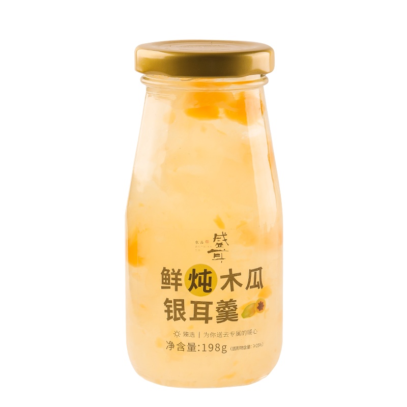 盛耳 木瓜鲜炖银耳羹即食6瓶 冰糖银耳汤罐装免煮速食非干货冲泡