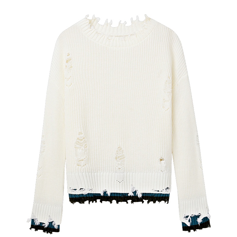 2019爱居兔秋季女装细腻纹理长袖针织衫