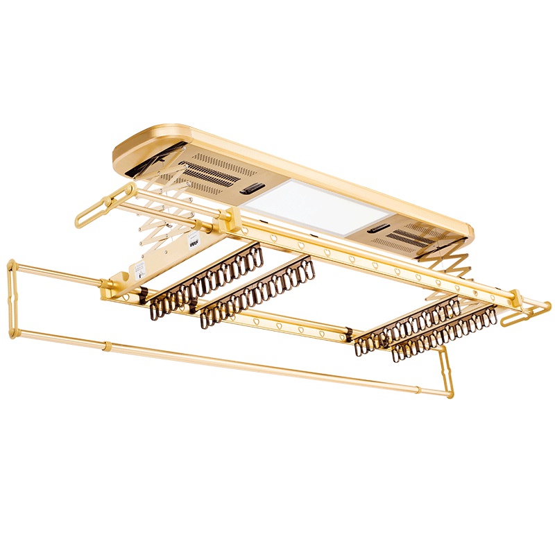 康佳KONKA 晾衣架电动智能遥控升降烘干家用加厚全自动伸缩晾衣机遥控升降LED照明