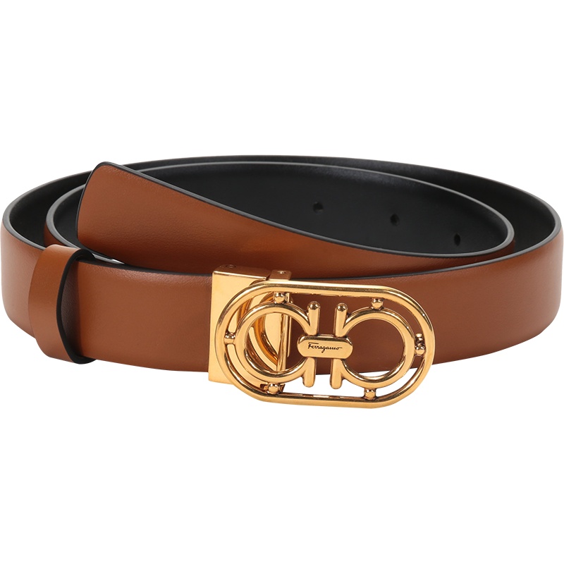 Salvatore Ferragamo 菲拉格慕 女士牛皮板扣式双面皮带腰带23B863