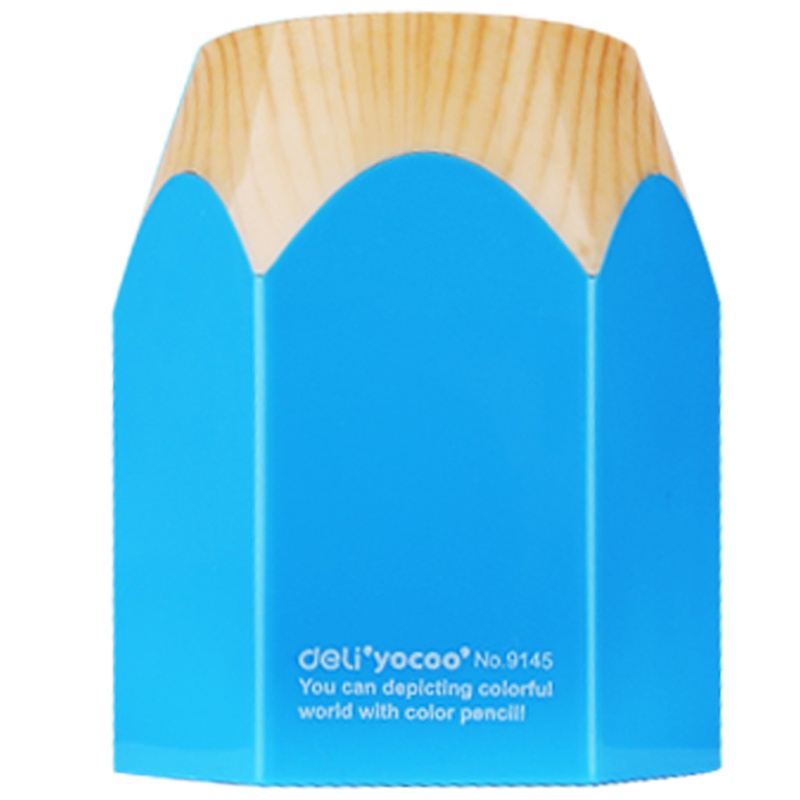 得力学生笔筒可爱多功能塑料笔桶创意时尚办公桌儿童文具韩国小清新简约桌面摆件收纳欧式少女心ins日系9145LAN