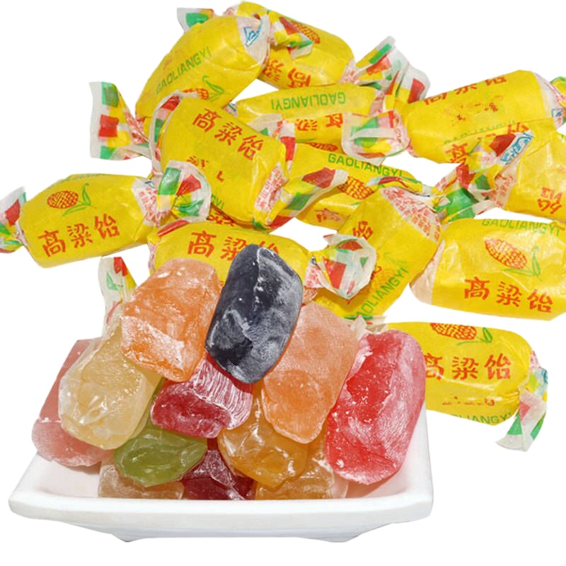正宗老式高粱饴软糖拉丝混合多味 结婚喜糖果零食麦芽糖 1斤尝鲜装 原味