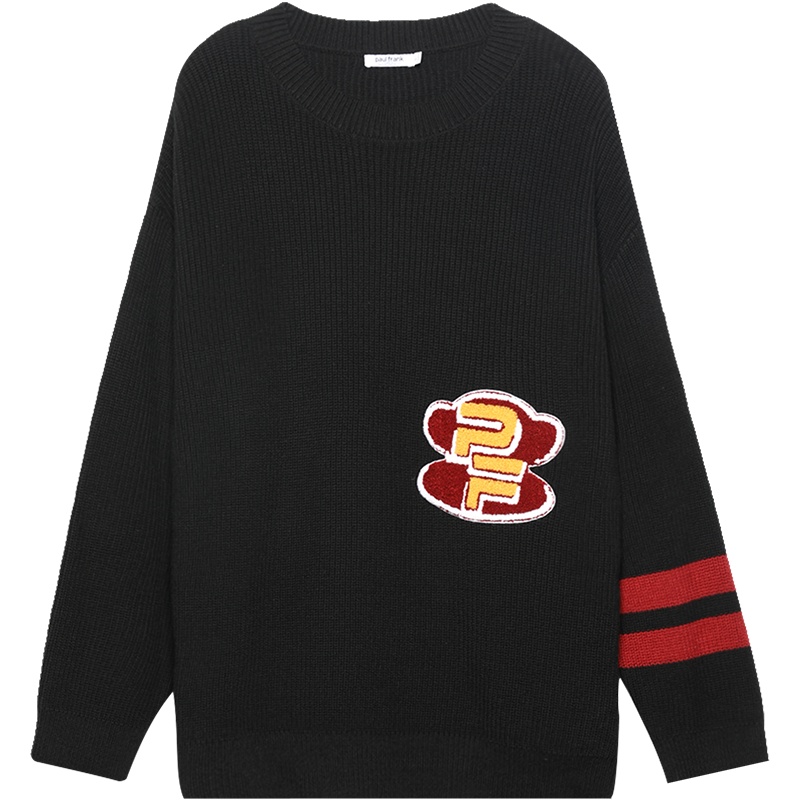 大嘴猴毛衣男初秋新款针织衫男装薄款宽松休闲潮