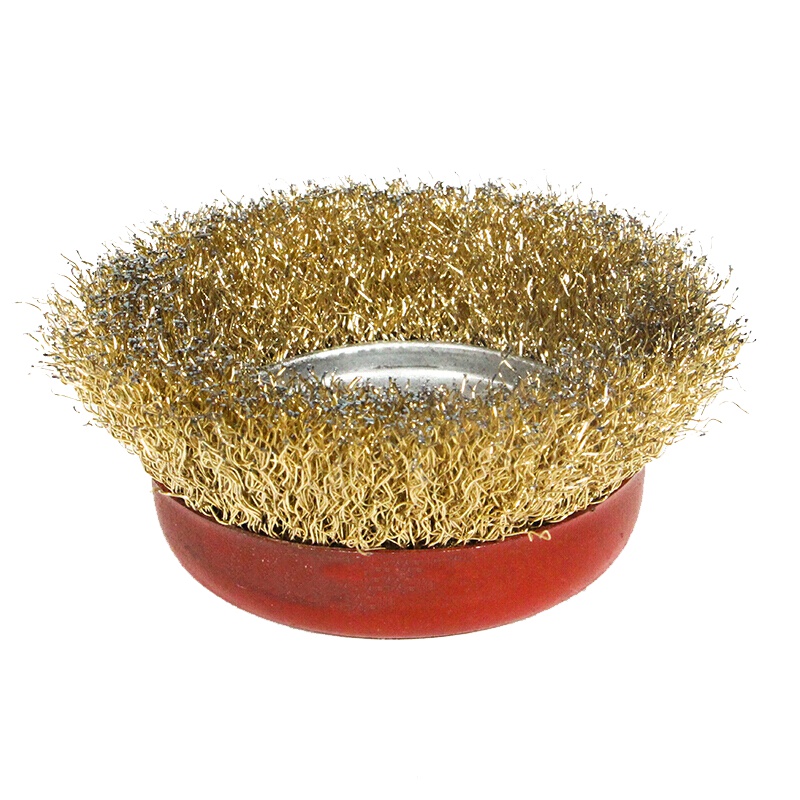 工霸(GONGBA)125型 加厚精品红碗型钢丝轮钢丝刷 孔16mm(100个)