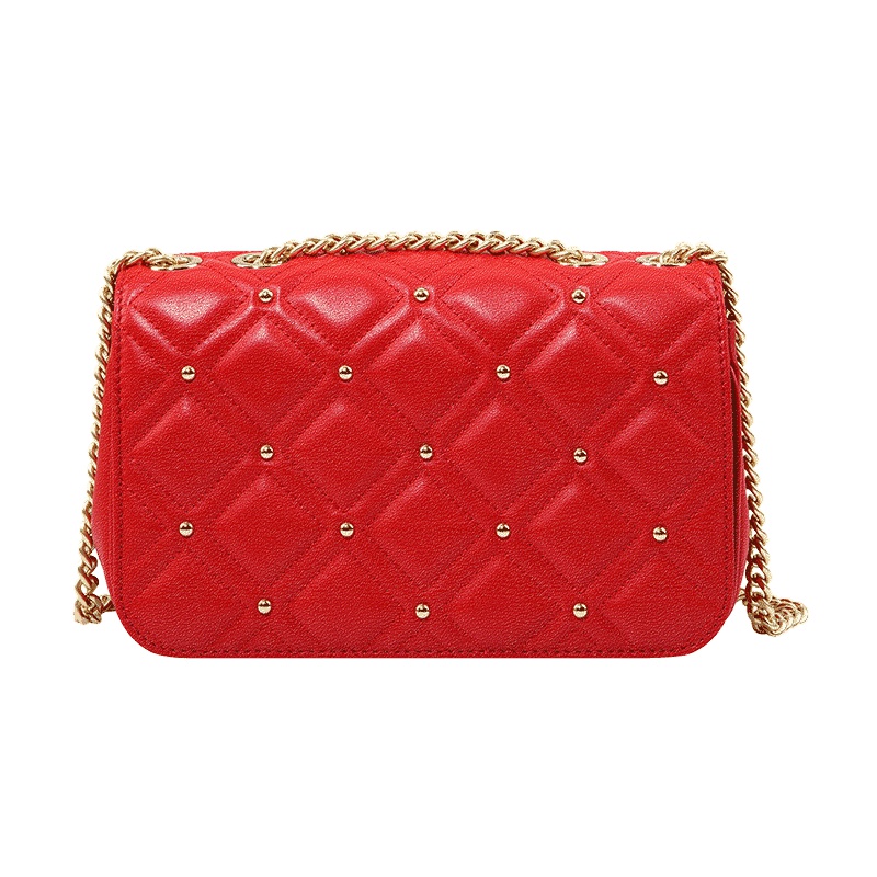 Gillivo/嘉里奥真皮女包时尚单肩斜挎小香风菱格链条包