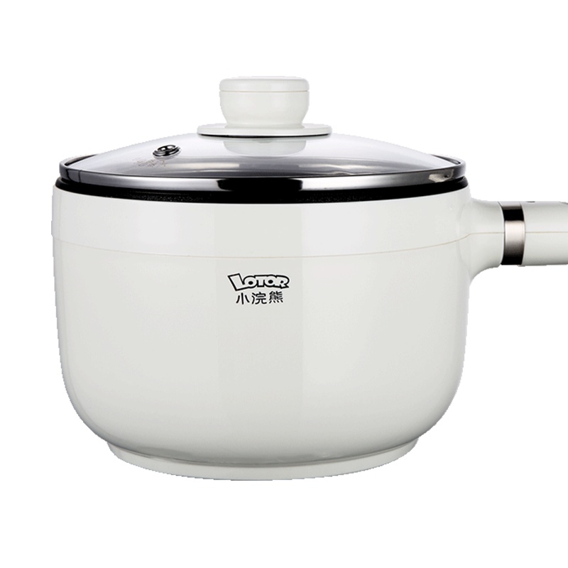 小浣熊电煮锅16C-B-BZ不粘图层内胆 环形两档加热 宿舍学生煮面神器小电锅火锅家用多功能小功率迷你寝室小锅