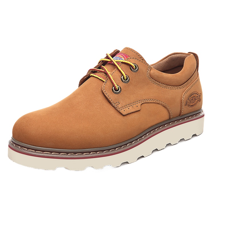 【99元特价】DICKIES男鞋2018秋冬季低帮工装鞋男真皮橡胶底休闲鞋子男潮