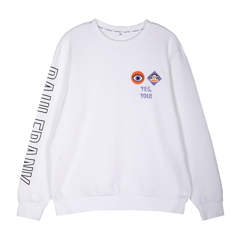 Paul Frank/大嘴猴春秋季新款卫衣男潮流字母印花休闲圆领宽松