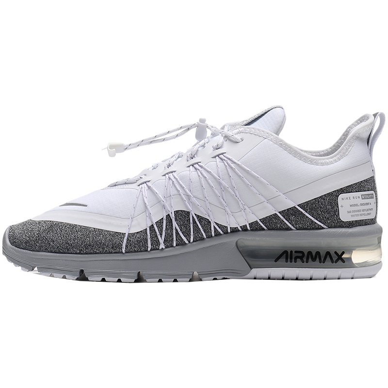 耐克女鞋跑步鞋AIR MAX系列气垫松紧带休闲运动鞋AV5356 AV5356-101白+反射银+狼灰