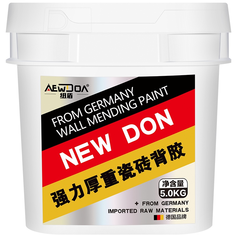 纽盾 瓷砖背胶 厚重大尺寸瓷砖贴墙面 瓷砖胶玻化砖地砖贴背景墙强力粘合剂瓷砖胶水 强力粘瓷砖背涂胶5kg