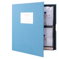 得力(deli)480张6寸插页式可标记相册簿 大容量开学军训学校时光纪念册家庭影集宝宝成长记录册65351蓝色