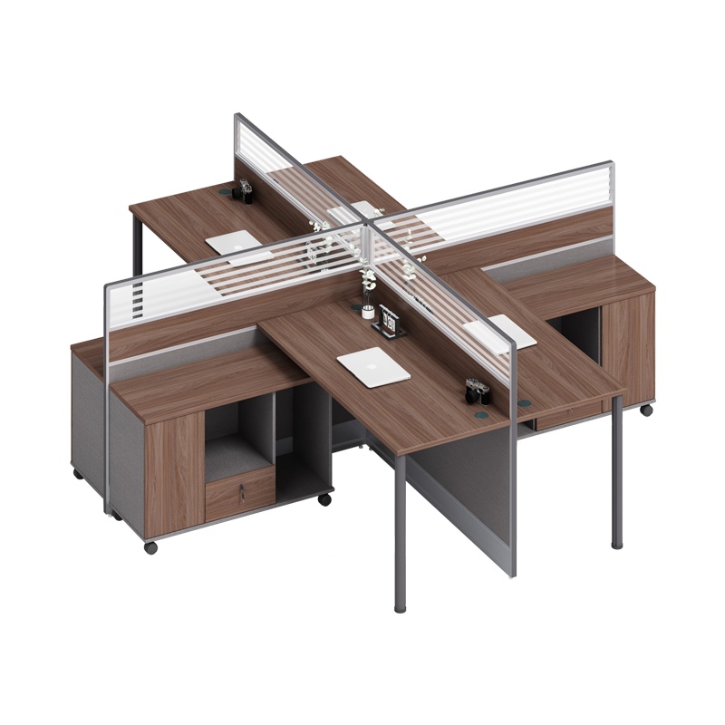 科朔 办公桌职员桌 员工桌 板式屏风班台桌 四人位 KS-06L3019