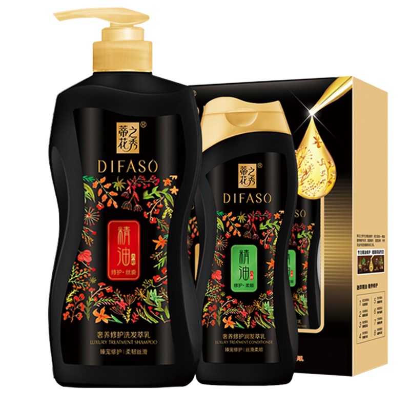 蒂花之秀精油臻宠礼盒 [700g洗发萃乳(柔韧丝滑) +400ml润发萃乳]6920547859005