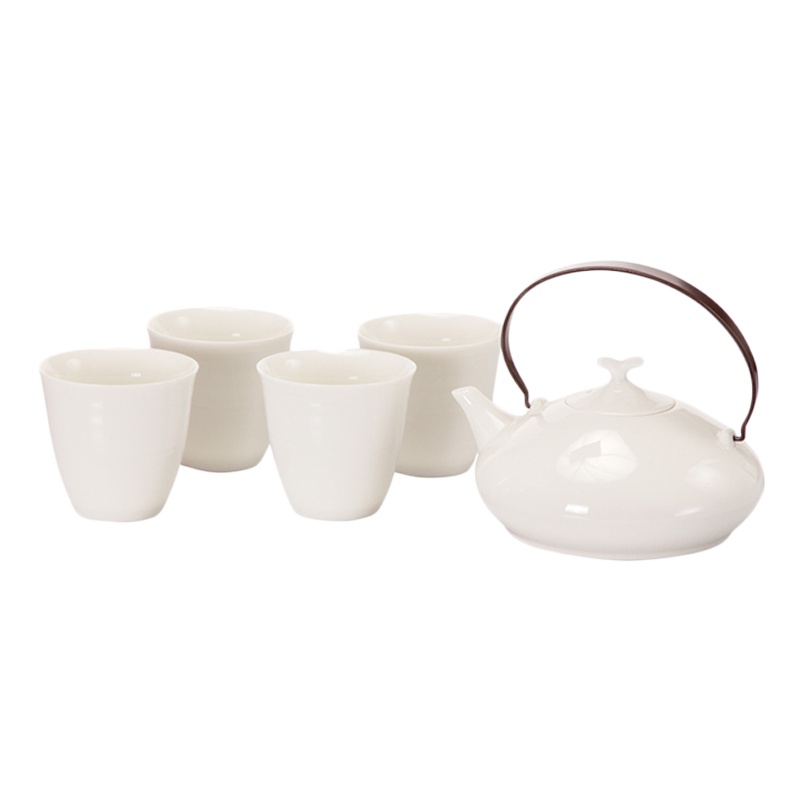 TAYOHYA 多样屋日式茶具组 白瓷 1壶4杯 白色(单位:件)