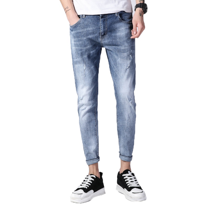 超音狼春夏款 修身九分休闲牛仔裤WJD-3062