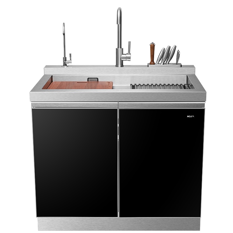 老板集团名气(MQ)集成水槽一体柜大容量不锈钢机身加厚面板嵌入式厨房家用JO-C151D