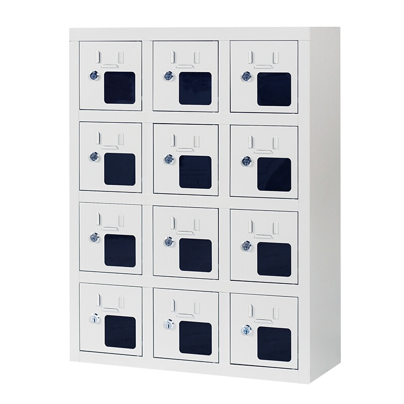 [一鹏]手机存放柜对讲机柜电子设备管理柜十二门门带锁保管收纳柜