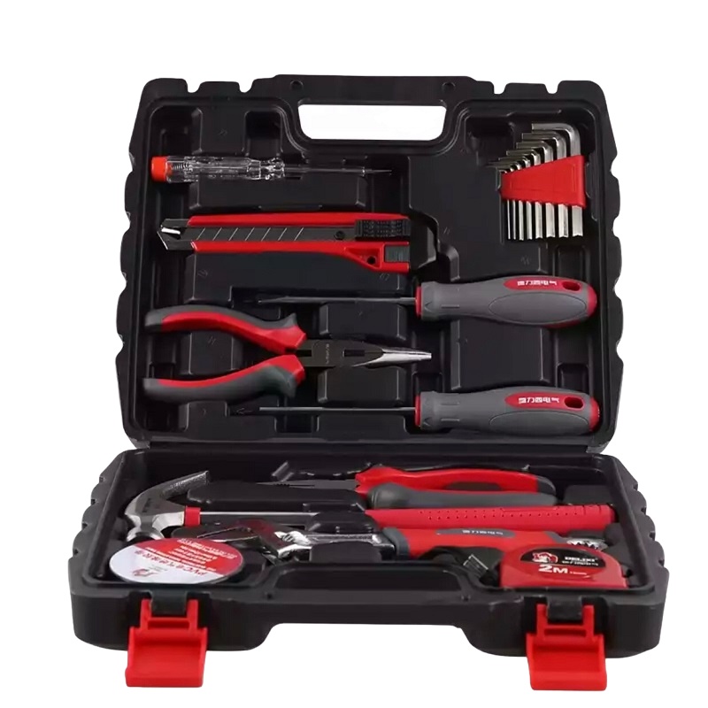 DHCHT1015T 15件家用工具套装 电工木工多功能维修工具组套五金手动工具套装机修工具箱