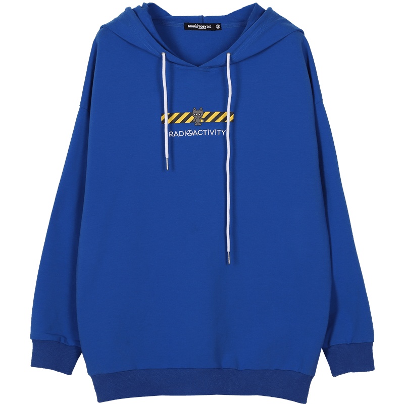 a02新款时尚少女卡通印花火松连帽卫衣女潮DTU5BB121KT