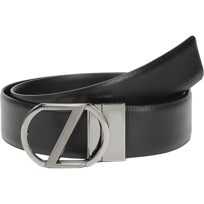 Z Zegna 杰尼亚 男士牛皮Z字板扣头双面皮带腰带 BPANA5 958A