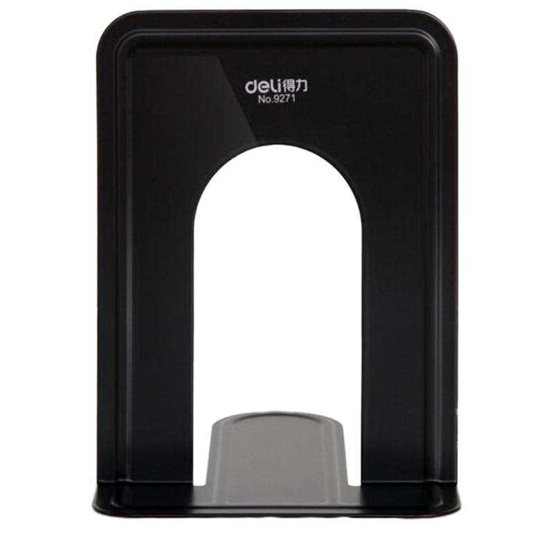 得力(deli) 6英寸 高15cm 金属铁书立架 2片/付 黑色9271