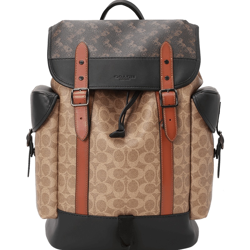 蔻驰COACH 男士双肩包 老花拼皮C1059