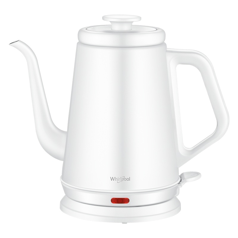 惠而浦电水壶WEK-MS101F 1L容量黄金配比 天鹅颈式壶嘴一键开关三孔蒸汽壶盖 复古外观