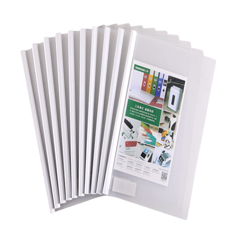 Zs-三木(SUNWOOD)效率王系列 10个装A4抽杆夹/文件夹/报告夹/拉杆夹 白色 P310