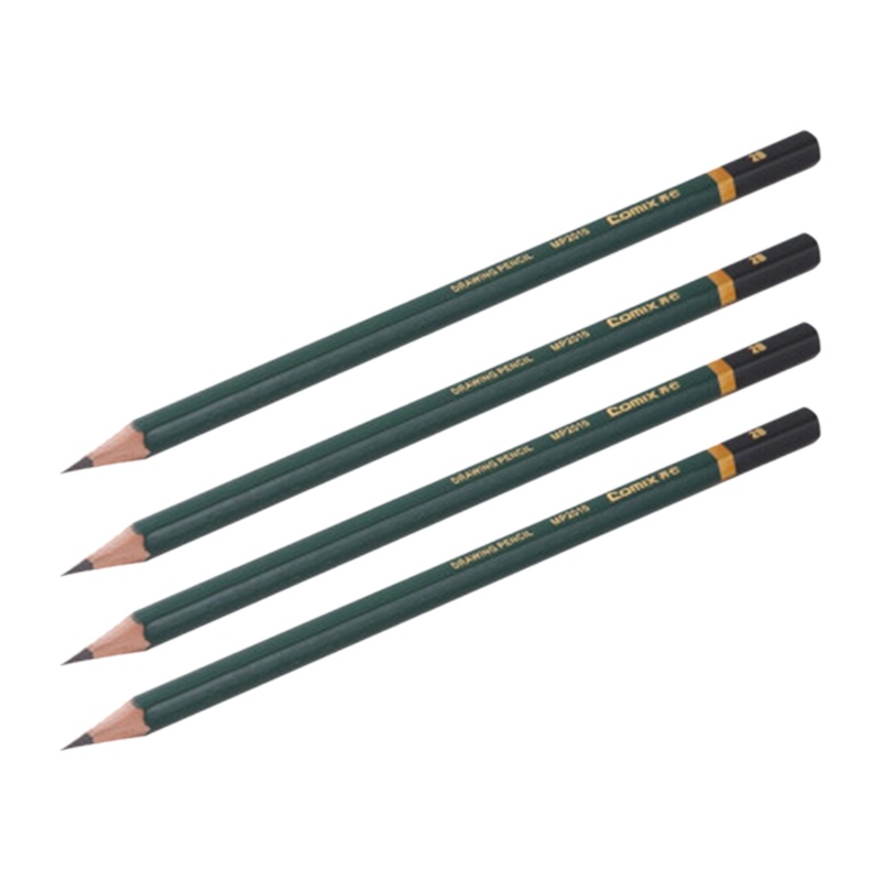 齐心MP2010高级绘图铅笔 2B 12支装/盒 2盒装黑色