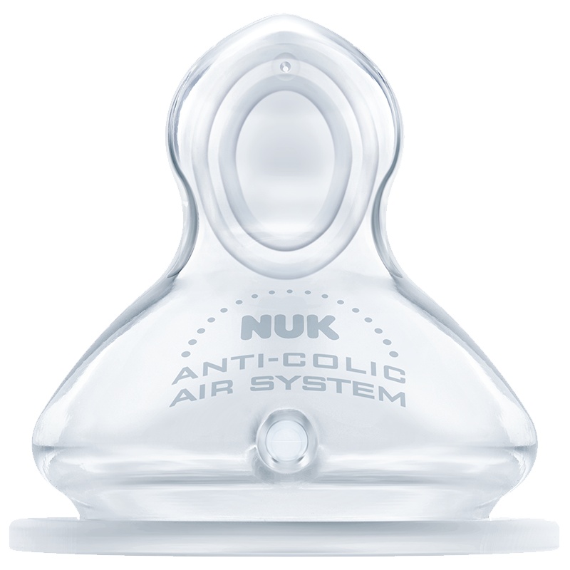 NUK宽口硅胶奶嘴初生型中圆孔,适合0-6个月婴儿使用德国进口