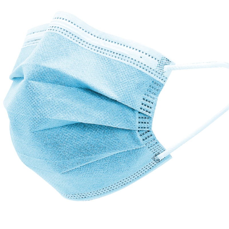 杰洛尼一次性口罩蓝色三层加厚熔喷布防尘防飞沫透气成人款口罩50只装