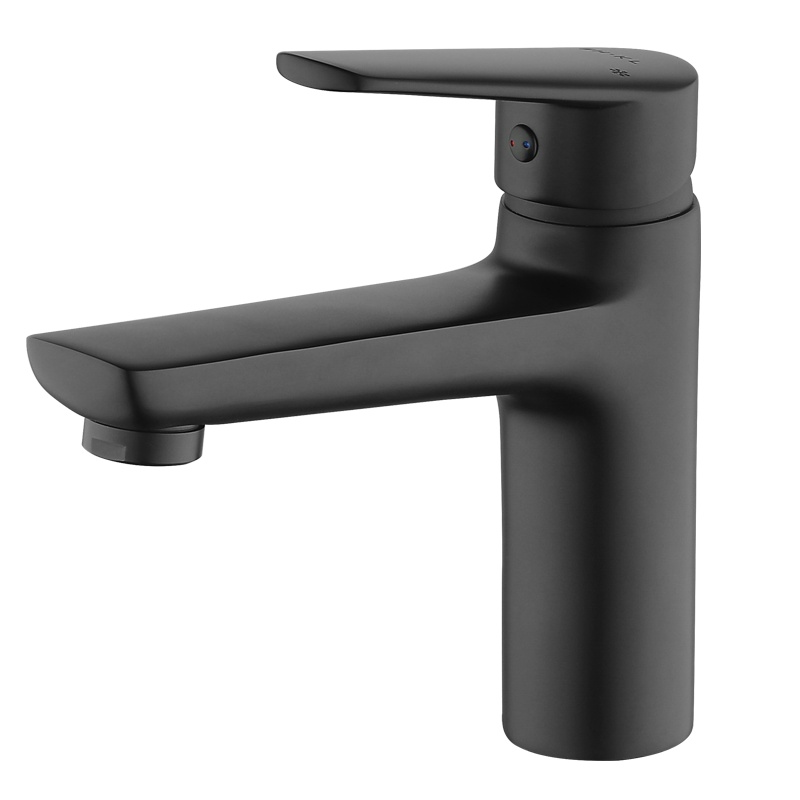 心海伽蓝(SHKL)黑色单冷面盆家用卫生间洗手洗脸盆冷热台盆龙头美式轻奢复古水龙头