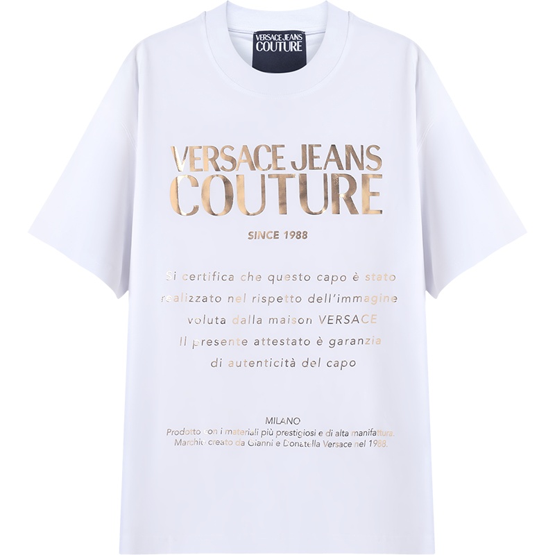 VERSACE JEANS COUTURE 范思哲 男士 棉质宽松版圆领短袖T恤 B3GWA7TR 30319