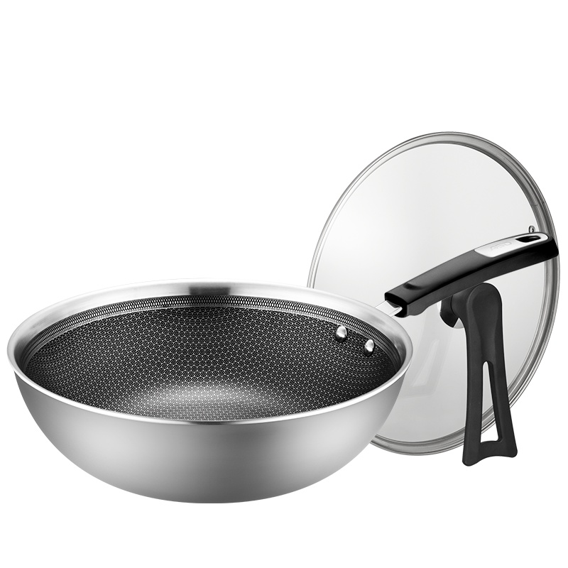 爱仕达(ASD) 锅具炒锅 CC30E1WG防粘三层钢炒锅30cm