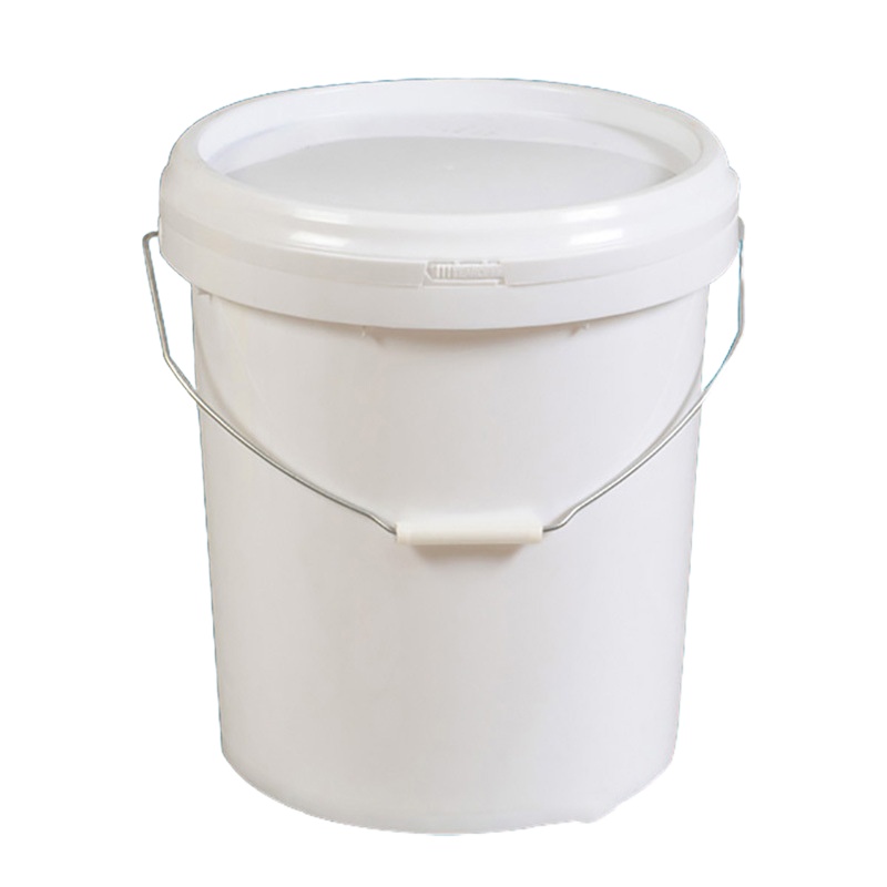 企购优品 1升5升10L塑料桶18L涂料桶带机油嘴盖圆形19升油漆桶20升25升圆桶 20升桶(白色)