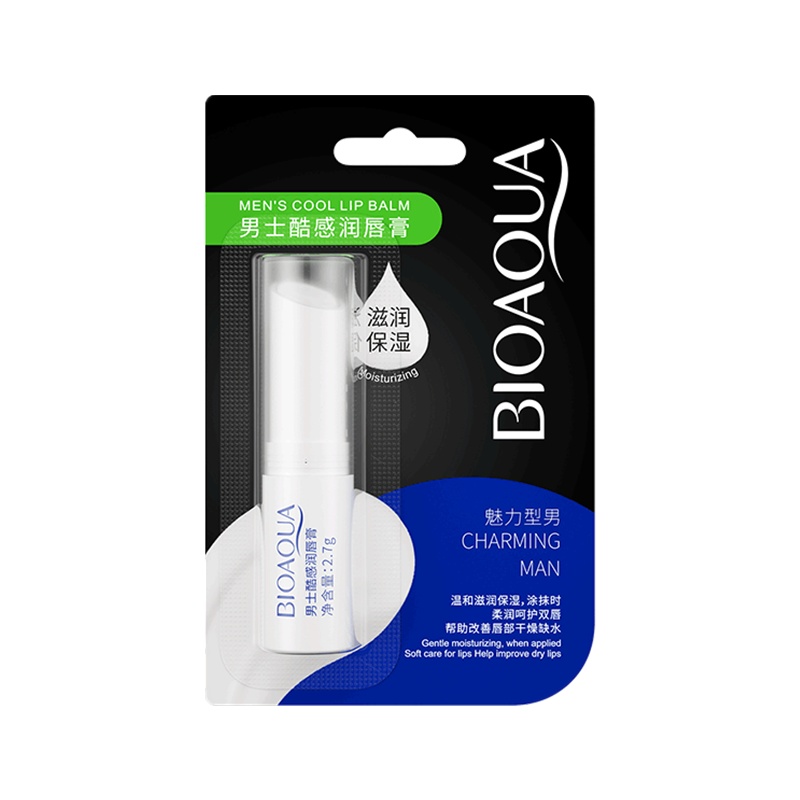 泊泉雅男士酷感滋润润唇膏2.7g 补水保湿唇膏防干裂护唇膏