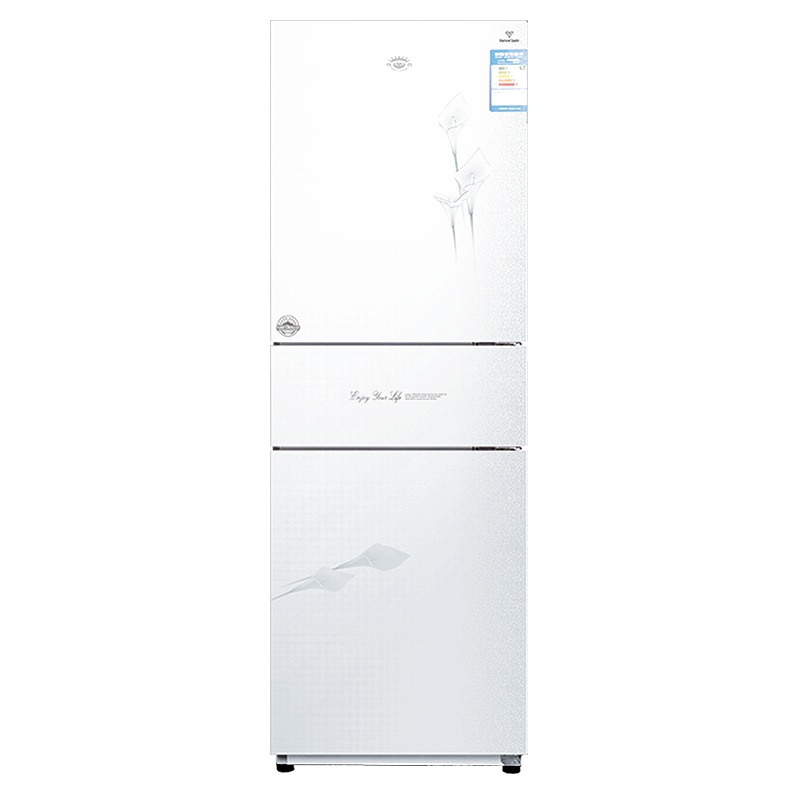尊贵(ZUNGUI) BCD-232C 232升直冷 三门三温区冰箱 中门软冷冻 节能保鲜铜管冰箱 百合白