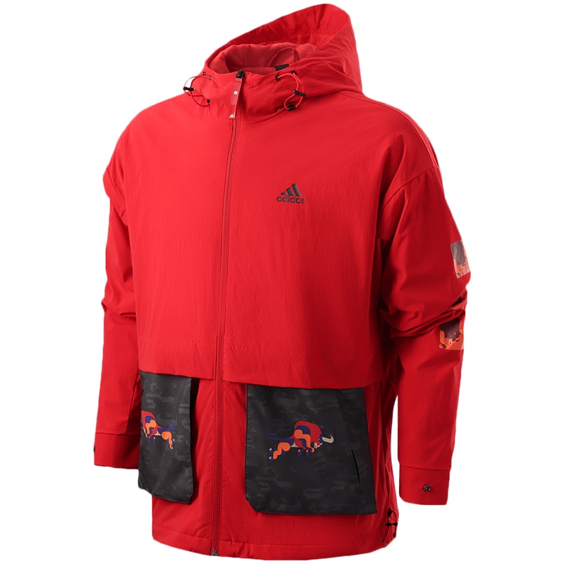 阿迪达斯男服外套CNY新年款夹克外套休闲运动服GP1822