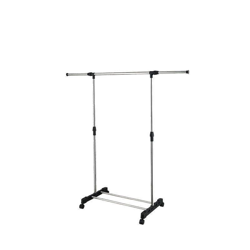 名家优创 晾衣架 落地晾衣杆 室内阳台伸缩挂衣架 不锈钢升降晒衣架 带滑轮晾晒架