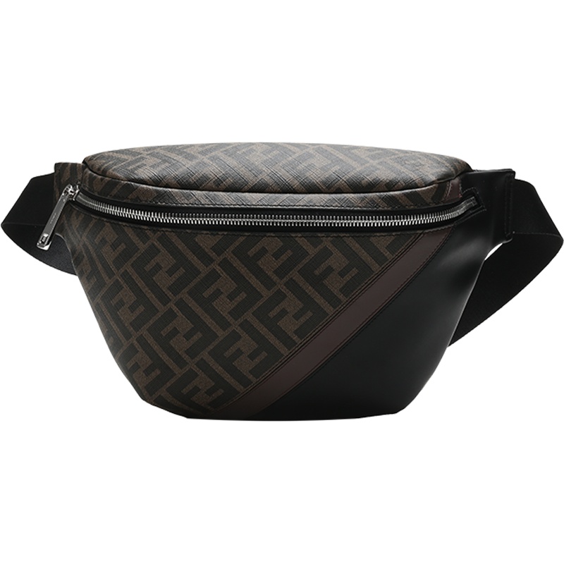 FENDI 男款 聚氨酯/织物/皮革斜挎包胸包腰包 7VA434 A9XS